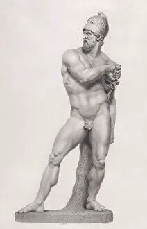 Canova Gallery: Ajax, front view. from 'Oeuvre de Canova: Recueil de Statues...', 1817