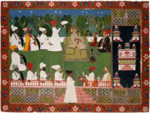 Ajit Singh (1678?1724), the Maharaja of Jodhpur, Mid of the 18th cen.. Artist: Indian Art Ajit Singh (1678?1724), the Maharaja of Jodhpur, Mid of the 18th cen.. Artist: Indian Art