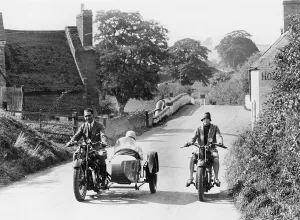 Sidecar Prints: AJS motorbikes, c1939