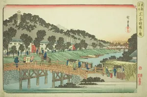 Akabane Prints: Akabane Bridge in Shiba (Shiba Akabanebashi no zu)