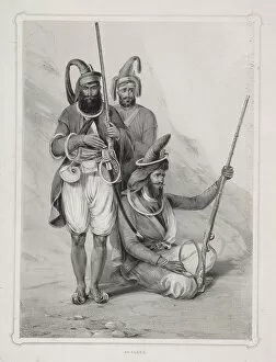 Cato Gallery: Akalees, (Indian warriors), 1844. Artist: Lowes Dickinson