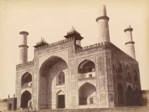 Inlaying Gallery: Akbars Tomb at Sikandra, India, 1860s-70s. Creator: Unknown