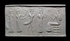 25th Century Bc Prints: Akkadian cylinder-seal impression