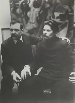 Images Dated 21st November 2017: Akseli Gallen-Kallela and Maxim Gorky in Helsinki, c. 1905