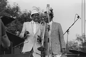 Clark Prints: Al Grey, Clark Terry, Capital Radio Jazz Festival, 1981. Creator: Brian Foskett