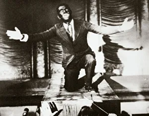 Movie Prints: Al Jolson, American singer, in the final scene from the film The Jazz Singer, 1927