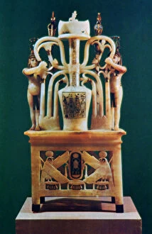Alabaster perfume vase from the Tomb of Tutankhamun, 14th century BC