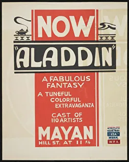 Aladdin Prints: Aladdin, Los Angeles, 1938. Creator: Unknown
