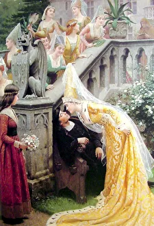 Bending Down Prints: Alain Chartier, 1903. Artist: Edmund Blair Leighton
