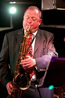 Alan Gallery: Alan Barnes, British jazz saxophonist, Pizza Express, London. Artist: Brian O Connor