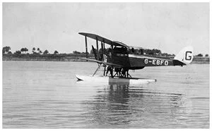 Tigris Collection: Alan Cobhams De Havilland DH50 landing on the Tigris, Iraq, 1926