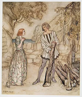 Tempest Prints: Alas, now, pray you, work not so hard, illustration from The Tempest, 1926