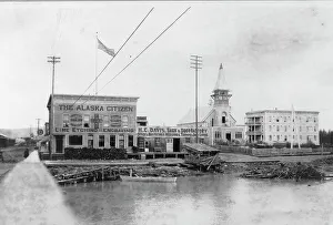 Fairbanks Alaska United States Prints: The Alaska Citizen building, between c1900 and 1916. Creator: Unknown