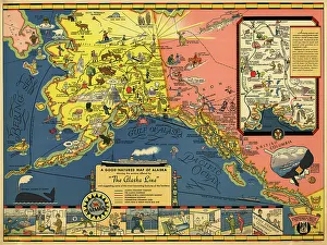 Route Prints: The Alaska Line, 1934. Creator: Alaska Steamship Co