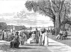 Strolling Prints: The Albany Club, Kingston-on-Thames, 1891. Creator: Edward Killingworth Johnson