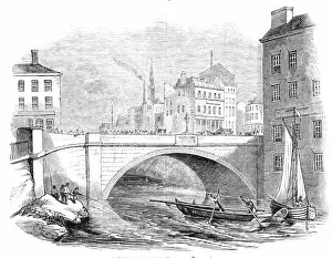 Manchester Collection: Albert Bridge, Manchester, 1844. Creator: Unknown