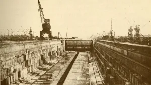 Golding Prints: Albert Dock Extension, Port of London, c1930. Creator: Alfieri