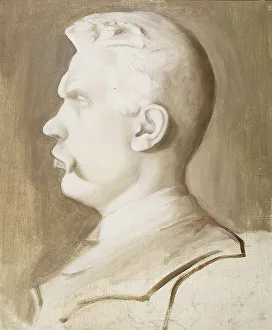 Albert Edelfelt (after a sculpture by Ville Vallgren), 1893-1900. Creator: Hugo Simberg