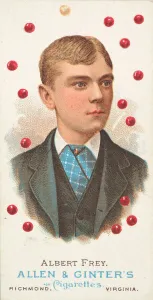 Billiards Gallery: Albert Frey, Pool Player, from Worlds Champions, Series 1 (N28) for Allen &
