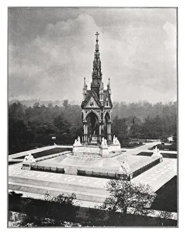 Sir George Gilbert Scott Prints: The Albert Memorial, London, 1901. Artist: Pawson & Brailsford