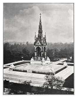 The Albert Memorial, London, 1901.Artist: Pawson & Brailsford