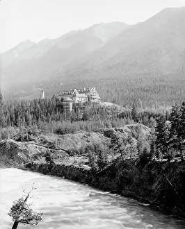Bow River Prints: Alberta, Banff Springs Hotel & Bow River