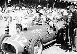 Indiana Prints: Alberto Ascari at the wheel of a 4.5 litre Ferrari, Indianapolis, 1952