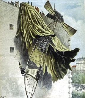 Alberto Santos-Dumont (1873-1932) Brazilian aeronaut, unsuccessful attempt at the Deutsch Prize