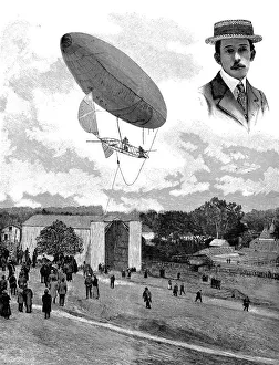 Alberto Santos-Dumont, Brazilian aviation pioneer, 1901