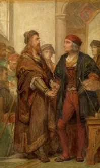 Metsys Quentin I Prints: Albrecht Durer Visiting Quinten Massijs, (c1500s), c1860s. Creator: Nicaise de Keyser