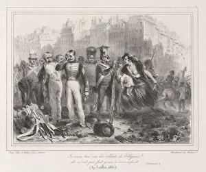 Auguste Raffet Collection: Album of 1831: I want to kill one of Polignacs soldiers. They did not spare my child (Historic)
