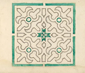 Background Prints: Album containing 75 Drawings for Garden Trellises & Parterres