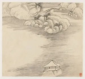 Active C Prints: Album of Landscapes: Leaf 3, 1677. Creator: Wang Gai (Chinese, active c. 1677-1705)