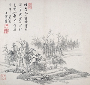 Cabin Prints: Album after old masters and poems, 1650-1717. Creator: Wang Hui