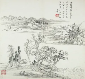Hui Wang Prints: Album after old masters and poems, 1650-1717. Creator: Wang Hui