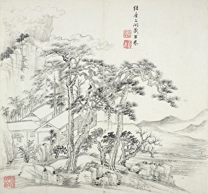 Pines Prints: Album after old masters and poems, 1650-1717. Creator: Wang Hui