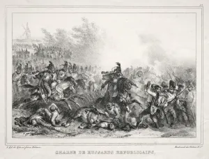 Auguste Raffet Collection: Album pour 1833: Charge de Hussards Republicains, 1832. Creator: Auguste Raffet (French