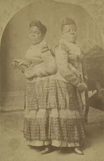 Slave Gallery: Albumen print of Millie and Christine McCoy, 1880s -1890s. Creator: Charles Eisenmann