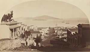 Watkins Carleton Emmons Prints: Alcatraz Island and San Francisco Bay, Looking North, 1880s