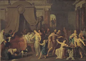 Bedside Prints: Alcestis and Admetus, 1663-1733. Creator: Gerard Hoet