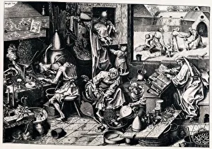Galle Prints: The Alchemist, 1558. Artist: Galle, Philipp (1537-1612)