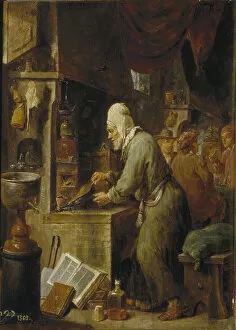 The Younger 1610 1690 Gallery: An Alchemist, 1631-1640. Artist: Teniers, David, the Younger (1610-1690)