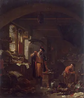 Shaded Prints: An Alchemist, 1650. Creator: Thomas Wijck