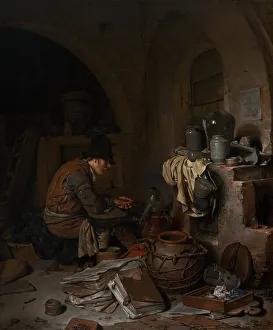 Alchemy Collection: The Alchemist, 1663. Creator: Cornelis Bega