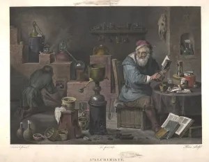 The Alchemist (after painting by David Teniers), Late 18th cent The Alchemist (after painting by David Teniers), Late 18th cent