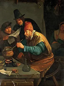 Retort Prints: An alchemist, c1670s. Creator: Unknown