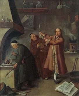 Longhi Prints: Alchemists, 1757. Creator: Longhi, Pietro (1701-1785)