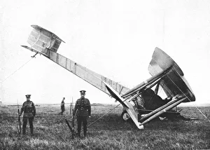 Damaged Prints: Alcock and Browns aeroplane after completing the first non-stop transatlantic flight, 1919