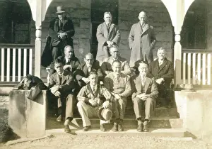 Sitting On Ground Prints: Aldermen and staff. Creator: Unknown