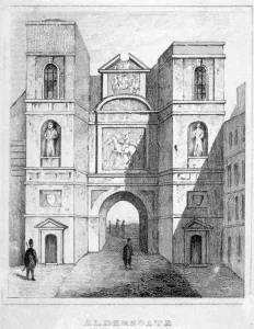 Alcove Gallery: Aldersgate, City of London, 1800